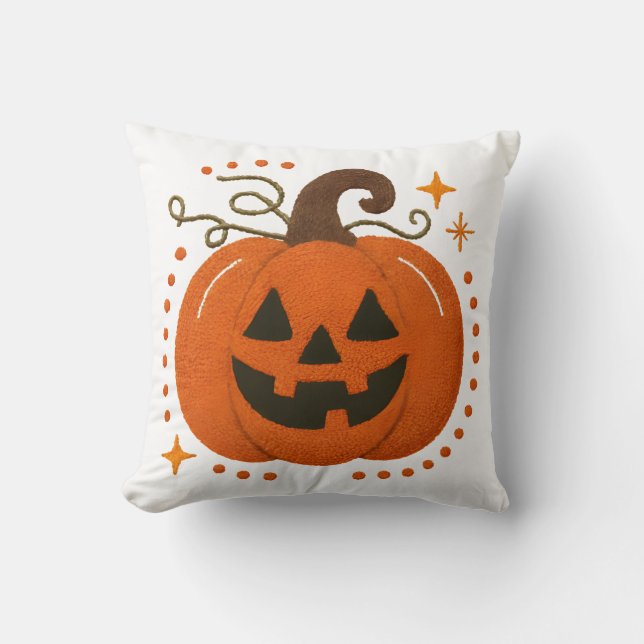 Coussin d'Halloween effrayant - Design hanté avec  (Recto)