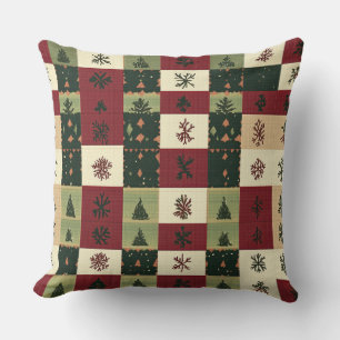 Coussin d'hiver moderne Snowflake - Neutre