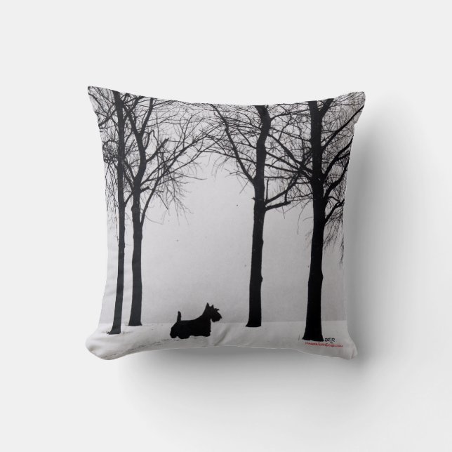 Coussin d'hiver Scottish Terrier (Recto)