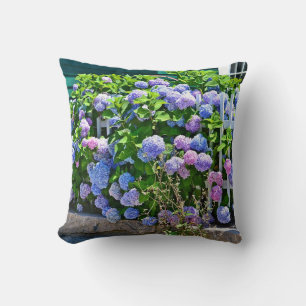 Coussin d'hortensia de bord de la mer
