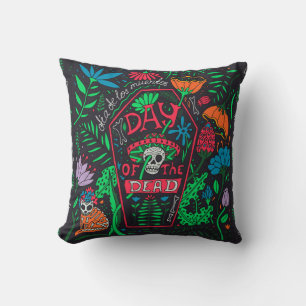 Coussin Dia de los Muertos : Jeu de cartes de fête
