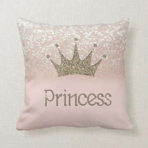 Coussin Diadème Moderne à Paillettes, Princesse, Bokeh à P
