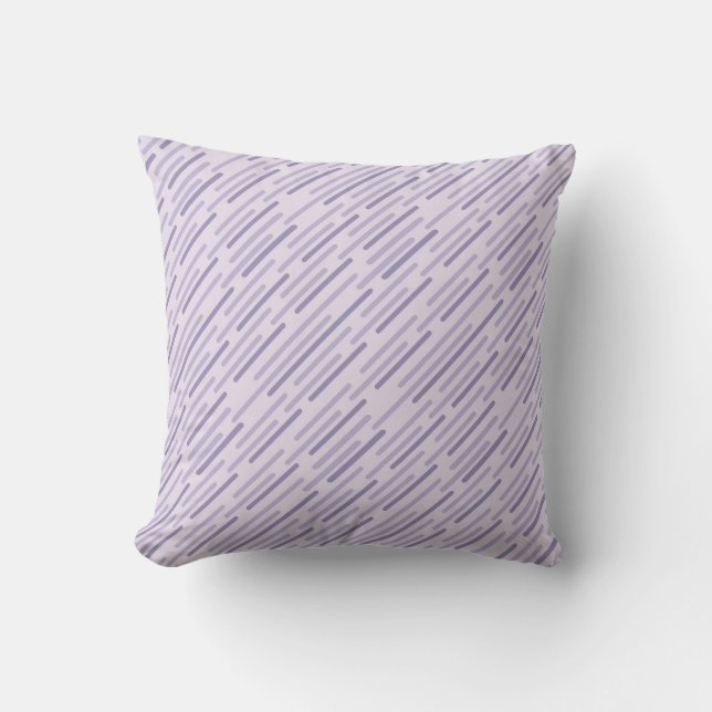 Coussin diagonale à bandes violettes (Recto)