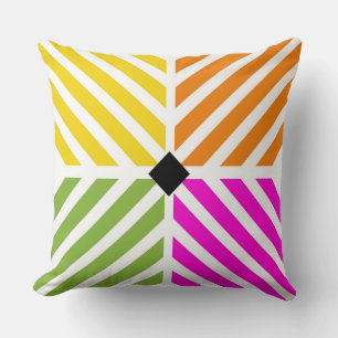 Coussin Diagonale arc-en-ciel