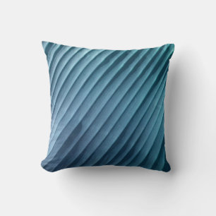 Coussin Diagonale bleue feuille