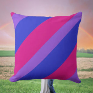 Coussin Diagonale de la fierté Bi