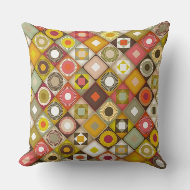 Coussin diagonale rétro parava (Recto)