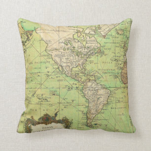 Coussin Diagramme 1778 de Bellin ou carte nautique du