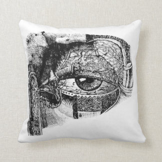 Coussin Diagramme vintage déplaisant d'anatomie de globe