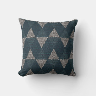 Coussin Diamant Bleu Verre Coloré