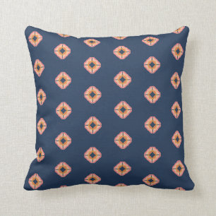 Coussin Diamant de saumon rouge de la marine et de la pêc