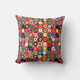 Coussin diamant hexex rouge