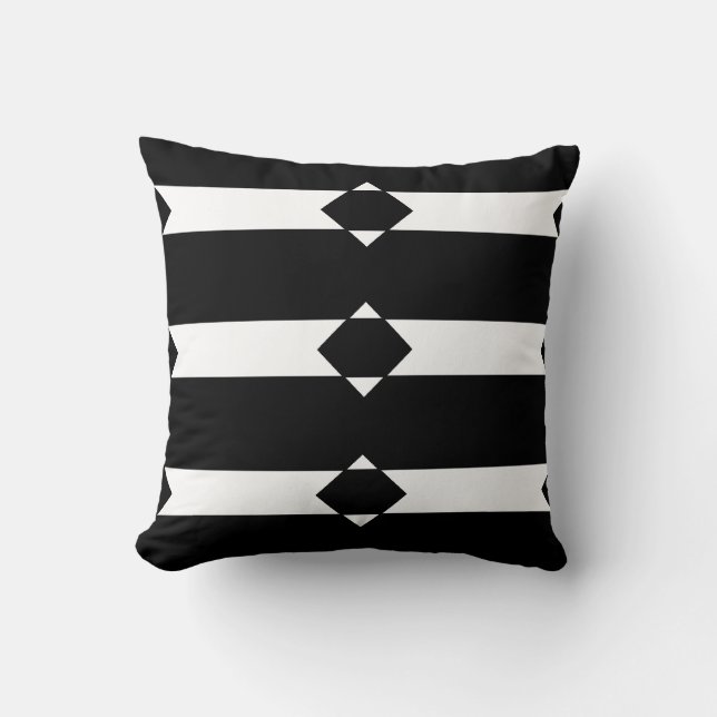 Coussin Diamant noir et blanc (Recto)