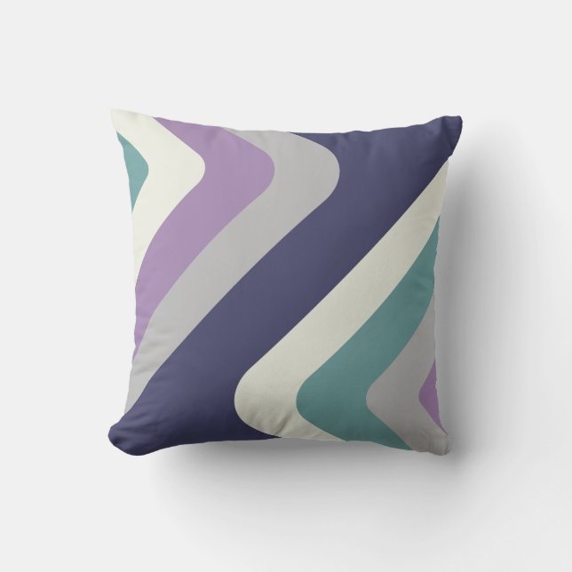 Coussin Diamants géants rétro violets colorés (Recto)