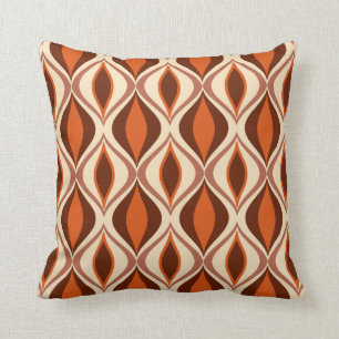 Coussin Diamants modernes du milieu du siècle, Brown, bei