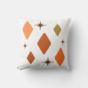 Coussin Diamants moyens minimaux orange