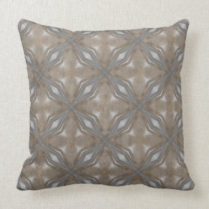 Coussin Diamants noirs et blancs avec vagues