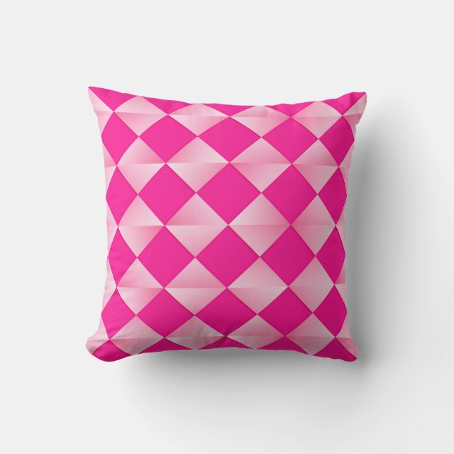 Coussin Diamants Satinés de Style Milieu de Siècle - nuanc (Recto)