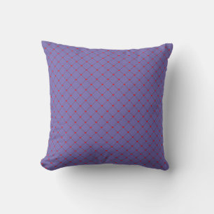 Coussin Diamond Shaped Red Heart & Line Art