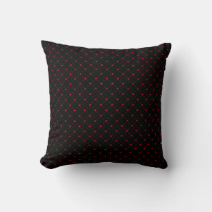 Coussin Diamond Shaped Red Heart & Line Art