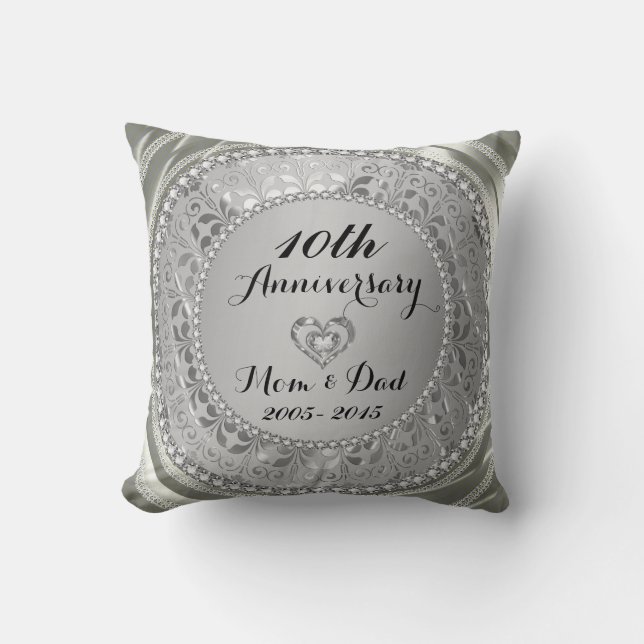Coussin Diamonds et Silver 10th Wedding Anniversary (Recto)