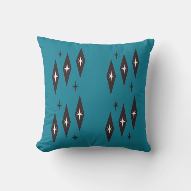 Coussin Diamonds Motif atomique des années 50 (Recto)