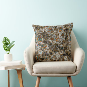 Coussin Diamonds Or et Turquoise