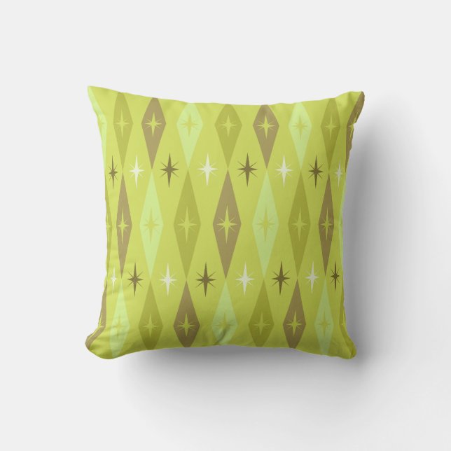 Coussin Diamonds Stars Chartreuse, 1950 (Recto)
