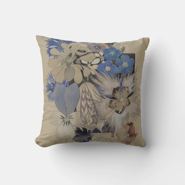 Coussin Dianthus par Charles Mackintosh (Recto)