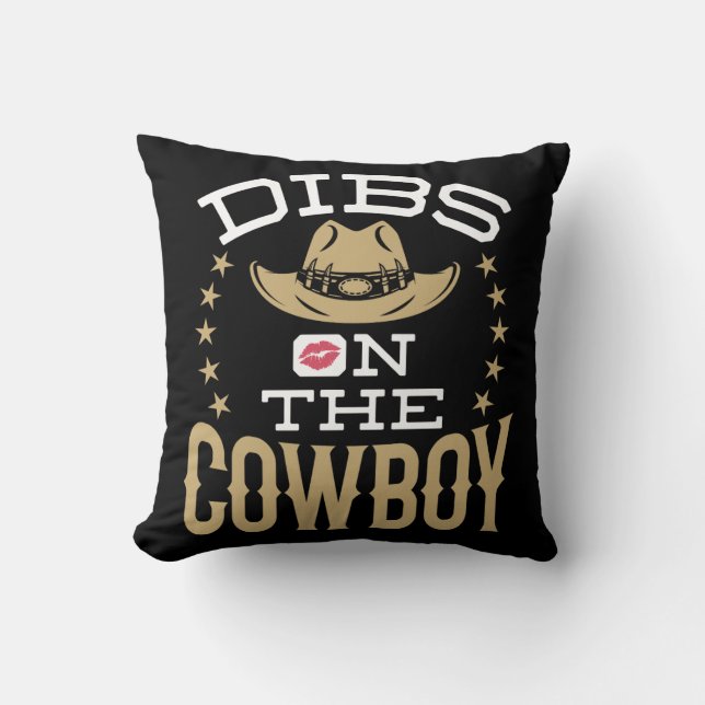 Coussin Dibs sur le Cowboy (Recto)