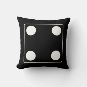 Coussin DICE numéros de pips blanc 4 + votre backgr.