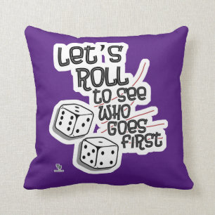 Coussin Dice Roll Voir Qui Va Premier Jeu Design T-Shirt