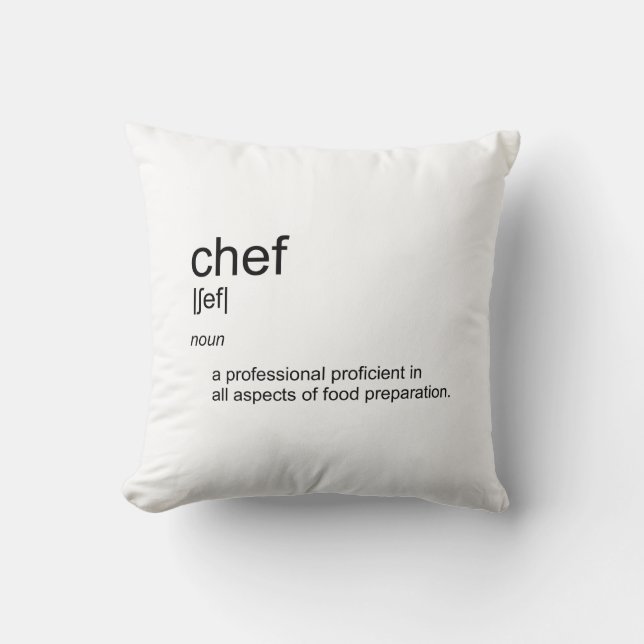 Coussin Dictionnaire de définition CHEF de la conception d (Recto)