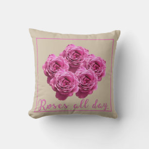 Coussin Dictons drôles sur les roses et l'amour