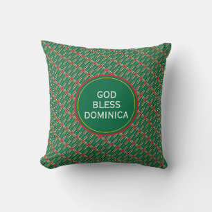 Coussin DIEU BÉNISSE DOMINIQUE Drapeau dominicain d'inspir