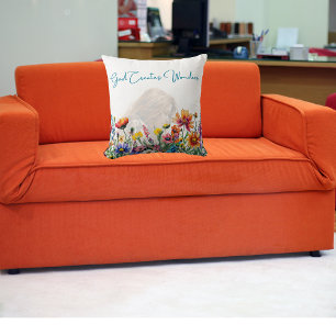 Coussin - Dieu Crée Des Merveilles - Foi Florale Lance Ore