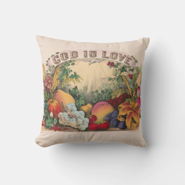 Coussin Dieu est amour (Recto)