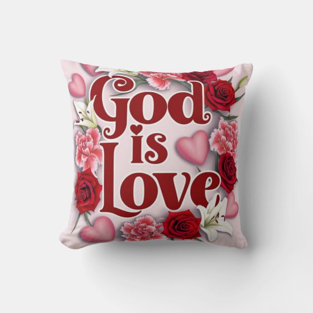 Coussin Dieu est amour (Recto)