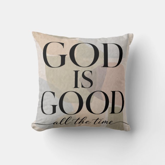Coussin DIEU EST BON | Chrétien (Recto)