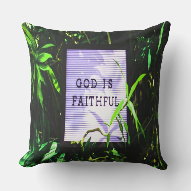 Coussin Dieu est l'inspiration chrétienne fidèle (Recto)