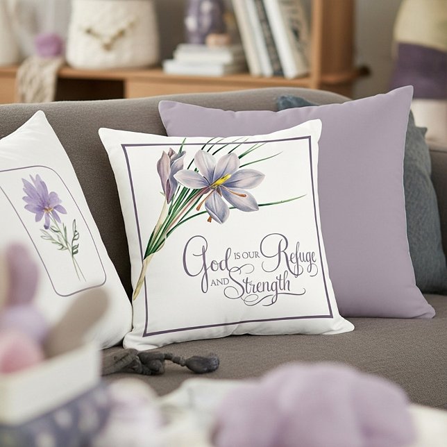 Coussin Dieu est notre refuge et notre force (Créateur téléchargé)