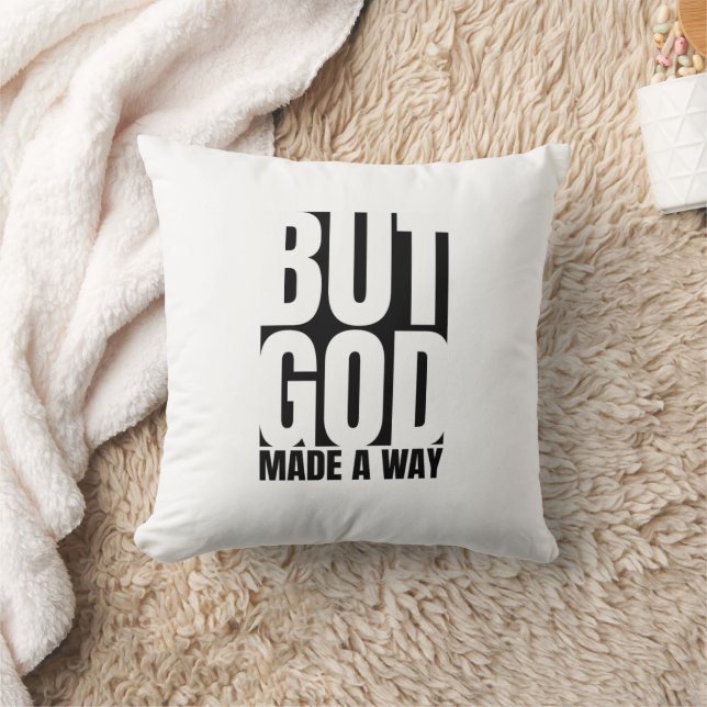 Coussin Dieu fait une voie - Inspiration chrétienne (Couverture)
