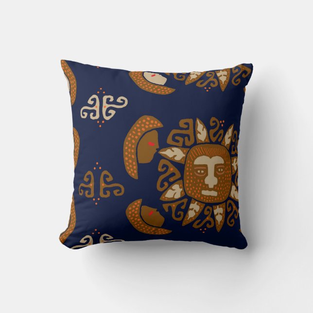 Coussin Dieux du soleil indiens Kuna (Recto)