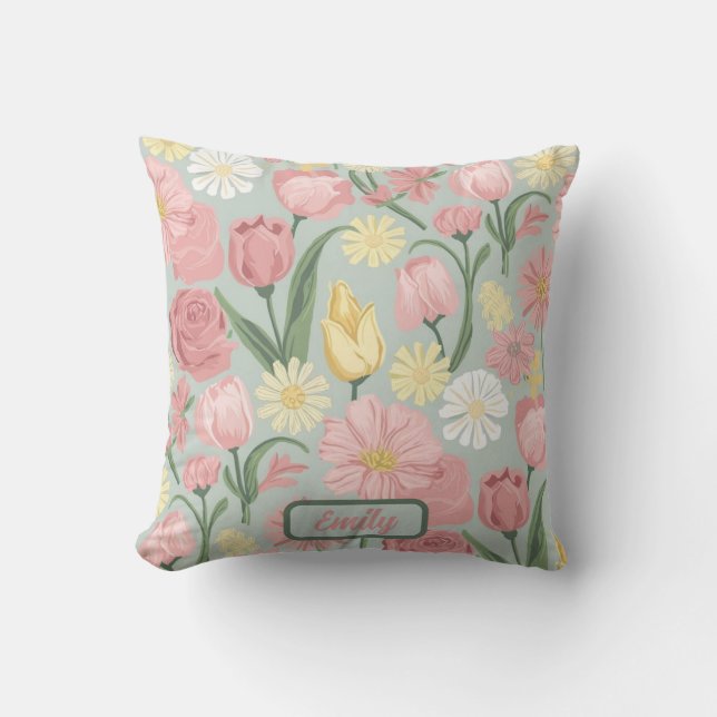 Coussin Différentes Étapes vintages De La Bloom (Recto)