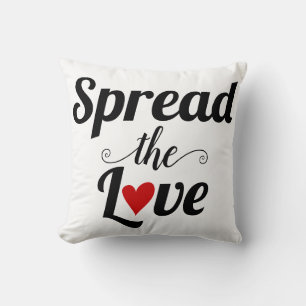 Coussin Diffuser l'amour de la typographie moderne