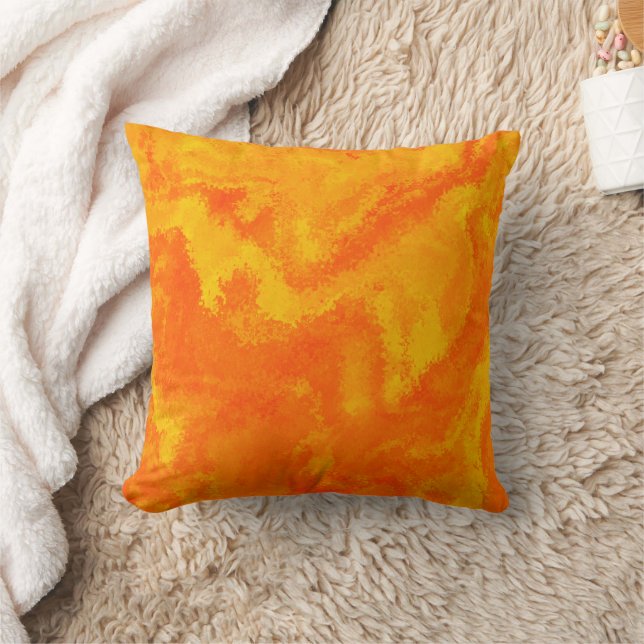 Coussin Diffusion Abstraite orange jaune (Couverture)