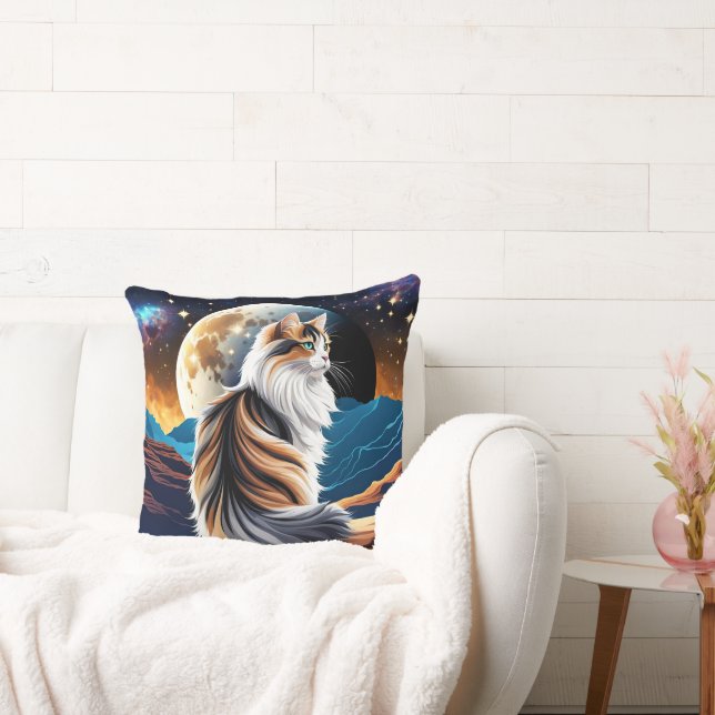 Coussin Dilute Calico Chat et Lune du désert (Canapé)