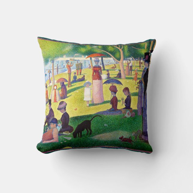 Coussin Dimanche après-midi sur l'île de la La grand Jatte (Recto)