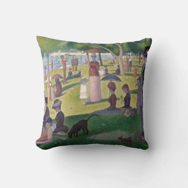 Coussin Dimanche après-midi sur l'île de la La grand Jatte (Recto)