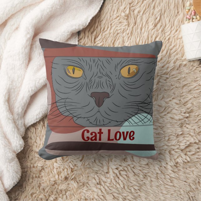 Coussin d'impression Cat Love (Couverture)